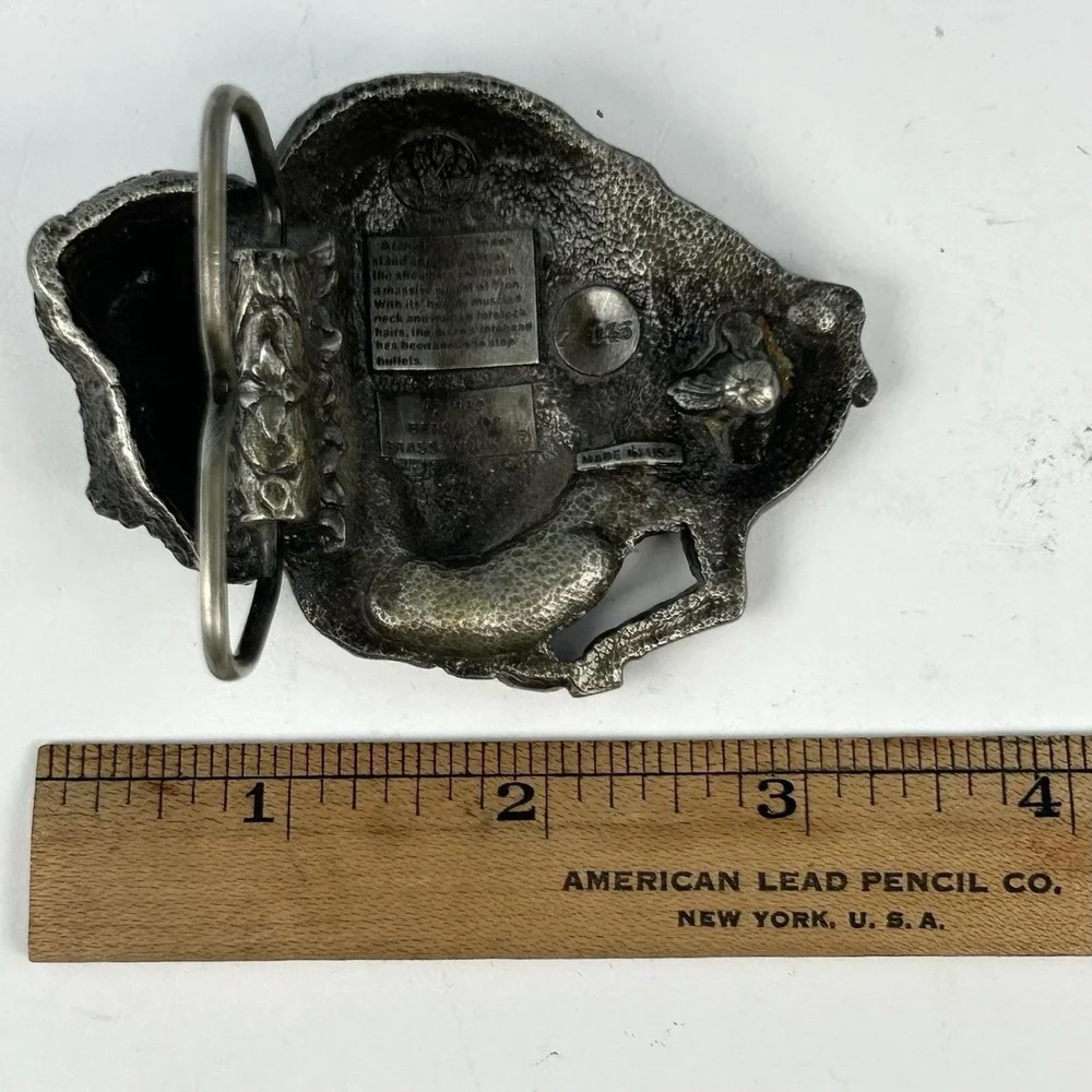 Bergamot Brass Works 1980 Z-145 Bison Buffalo Belt Buckle